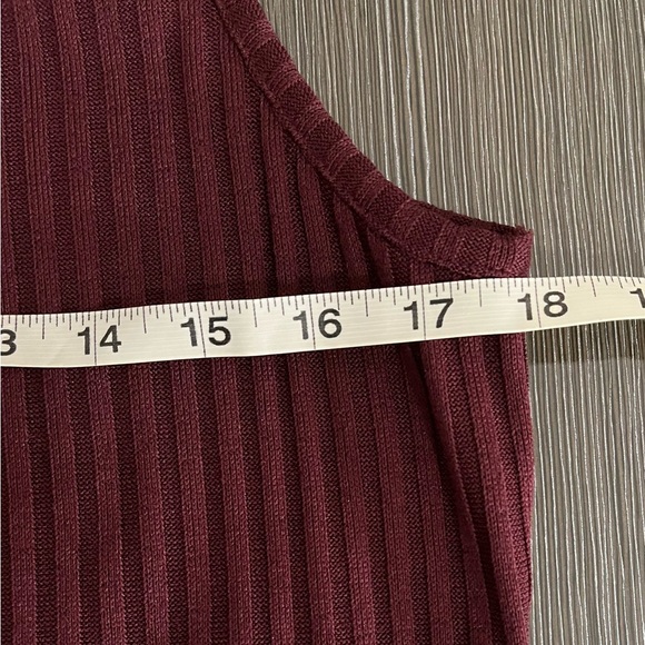Nine West Ribbed Tank Top Midi Dress in Plum Size Large - Picture 9 of 11